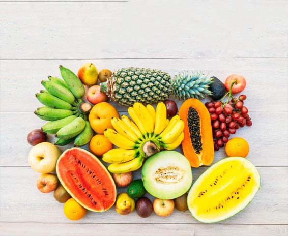 tropical fruit banner